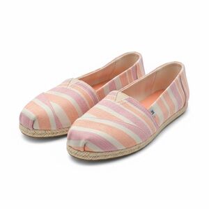TOMS Alpargata Fuschia Rose Wide Stripe